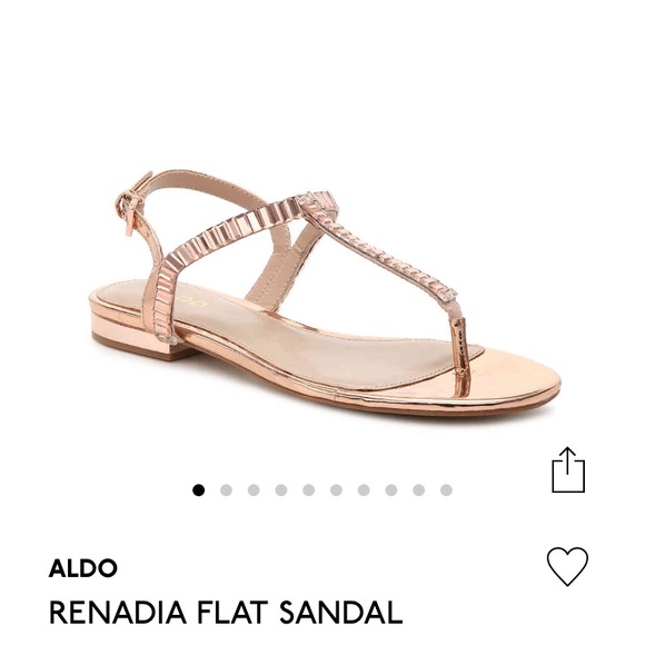 aldo rose gold flat sandals